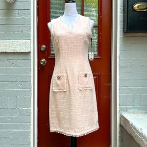 Karl Lagerfeld Light Pink Boucle Dress